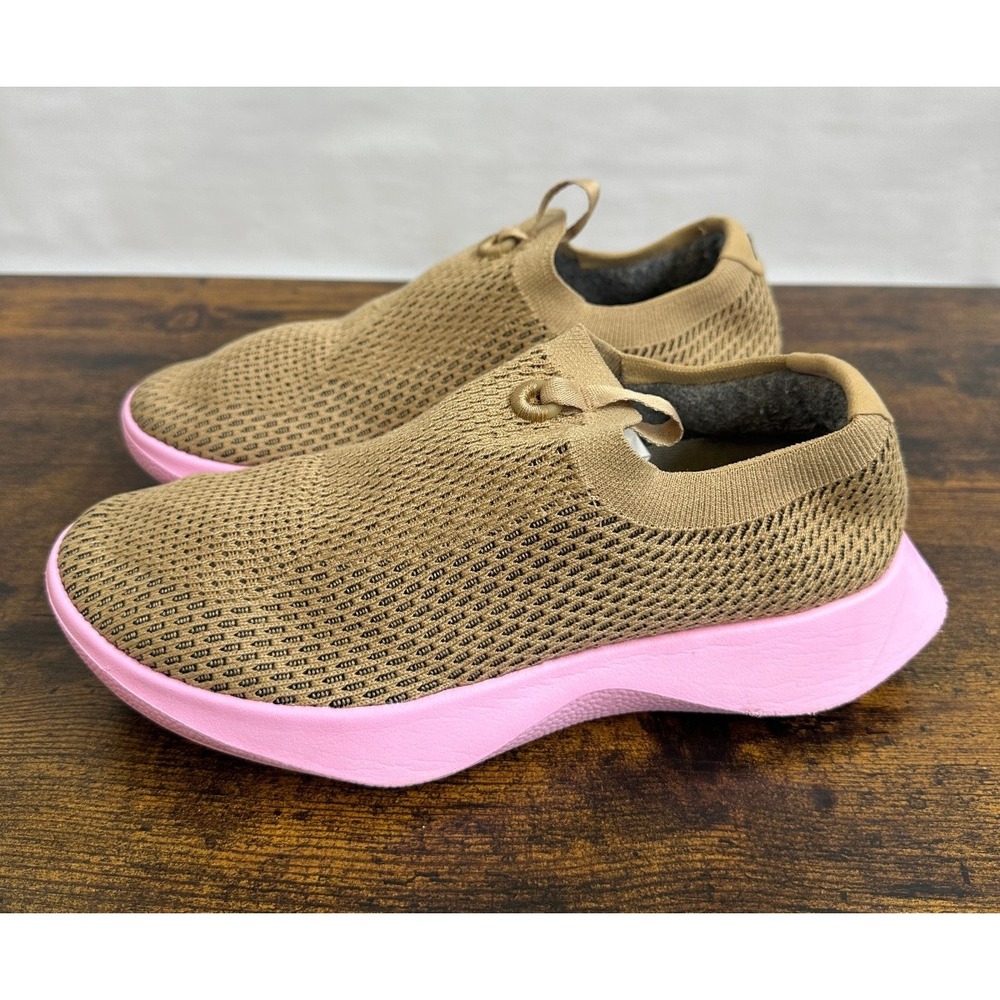 AllBirds Tree Dasher Relay Slip On Knit Sneakers Tan Pink Shoes Size 8.5 W8.5 - Picture 5 of 13
